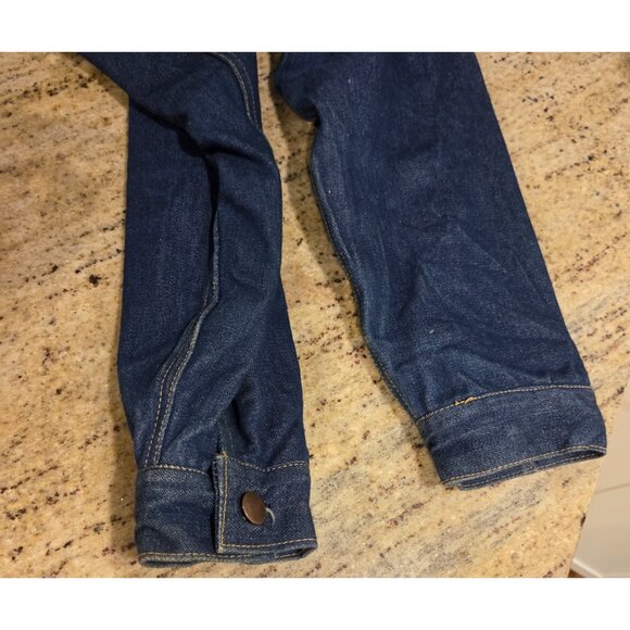 Pine Grove Men's Sz S Red Plaid Flannel Lined Denim Jacket  Trucker - Picture 10 of 16